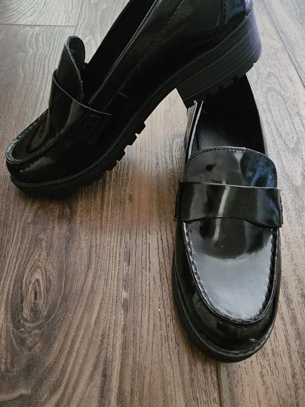 Old Navy Black Patent Women's Penny Loafers
